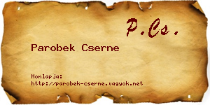 Parobek Cserne névjegykártya